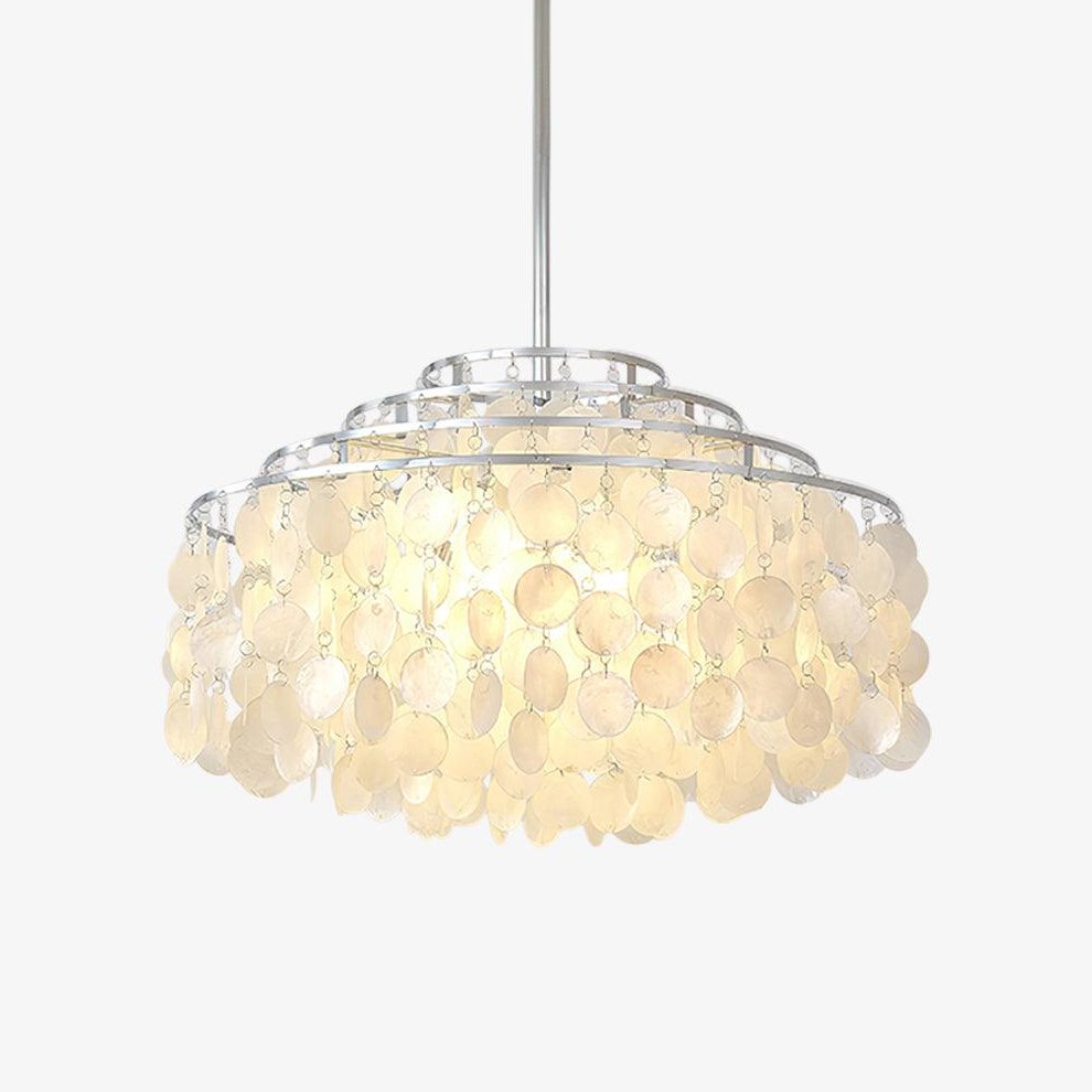 Vana hanglamp ronde schelp chroom