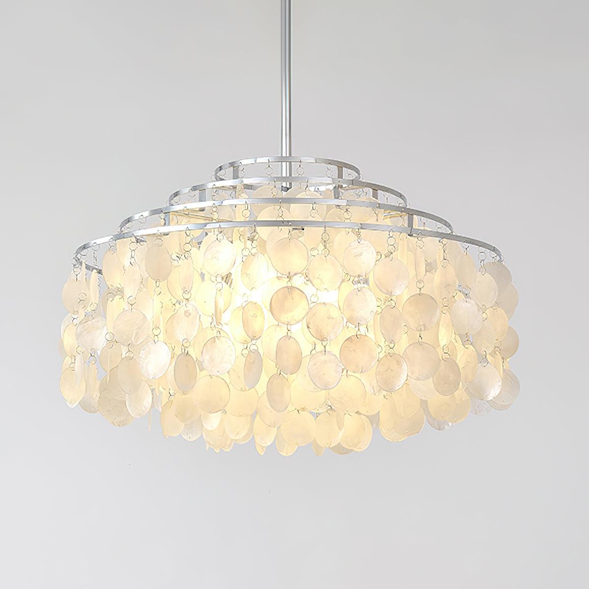 Vana hanglamp ronde schelp chroom