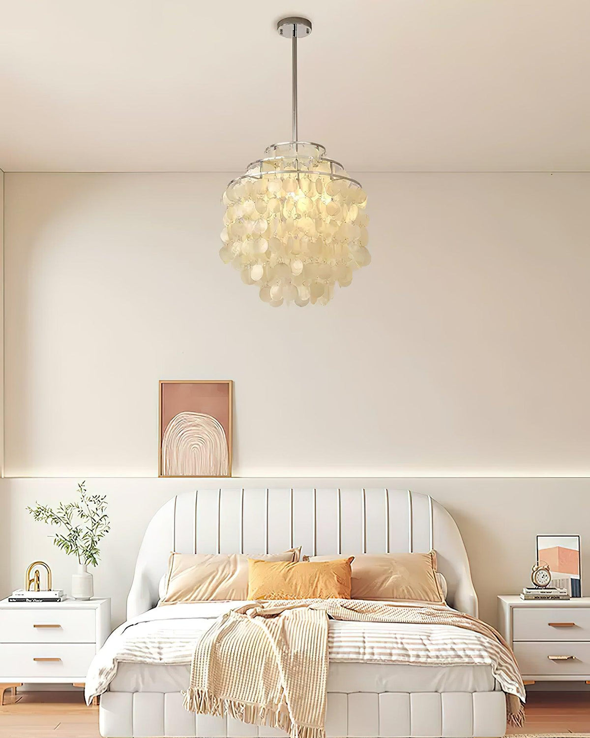 Vana hanglamp ronde schelp chroom