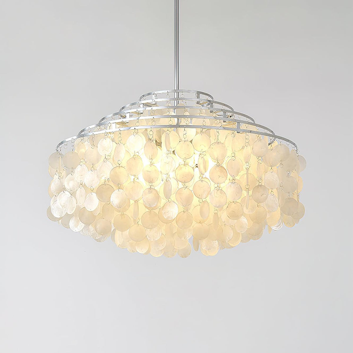 Vana hanglamp ronde schelp chroom