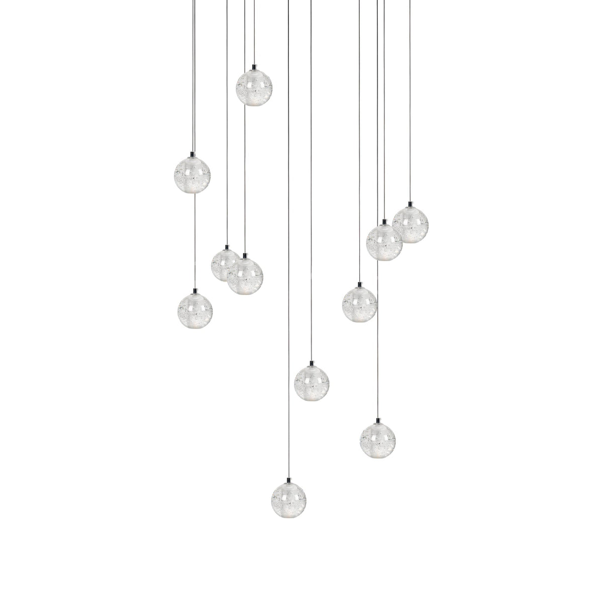 Kristallen bolcluster hanglamp