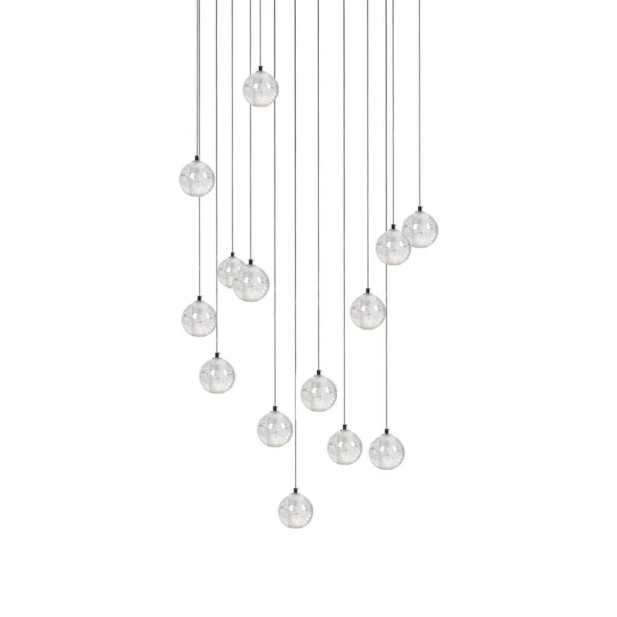 Kristallen bolcluster hanglamp