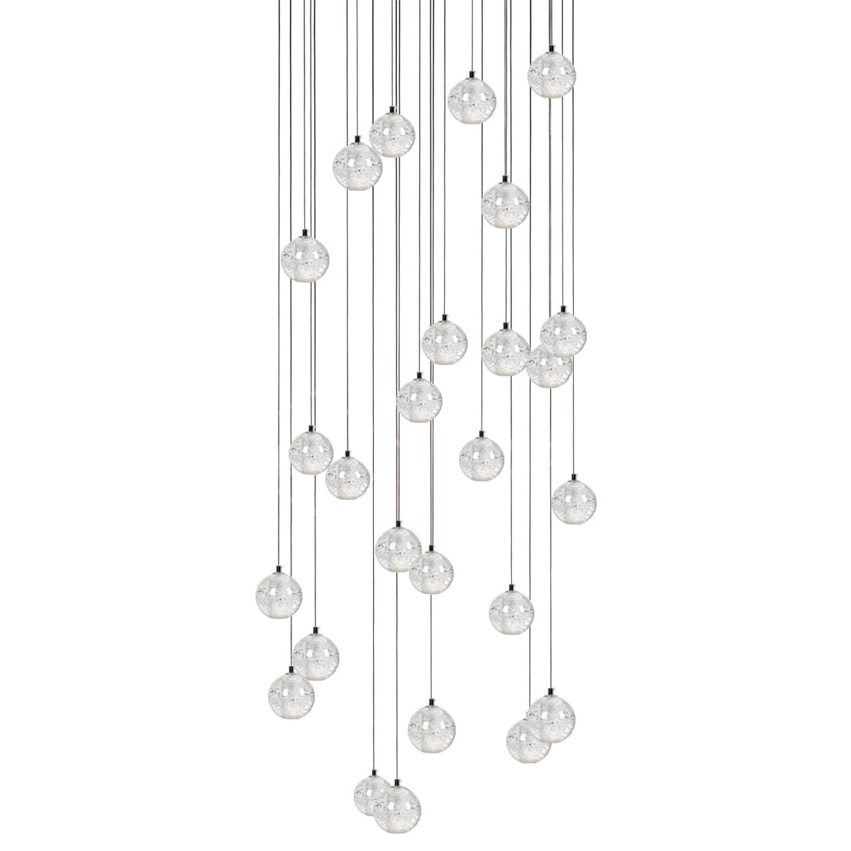 Kristallen bolcluster hanglamp