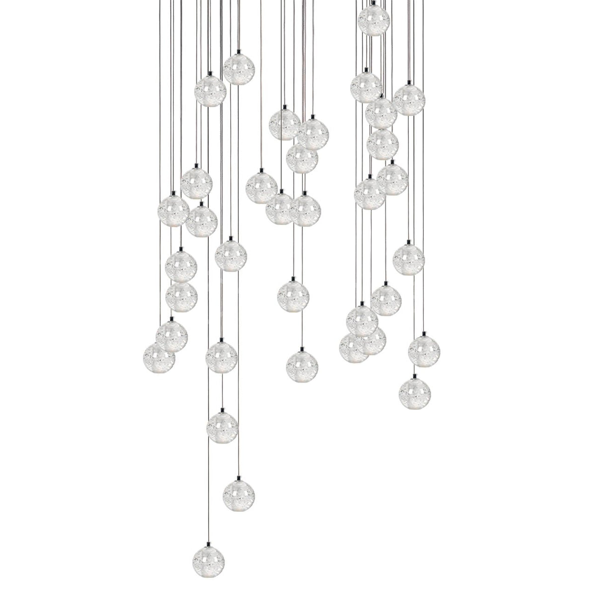 Kristallen bolcluster hanglamp