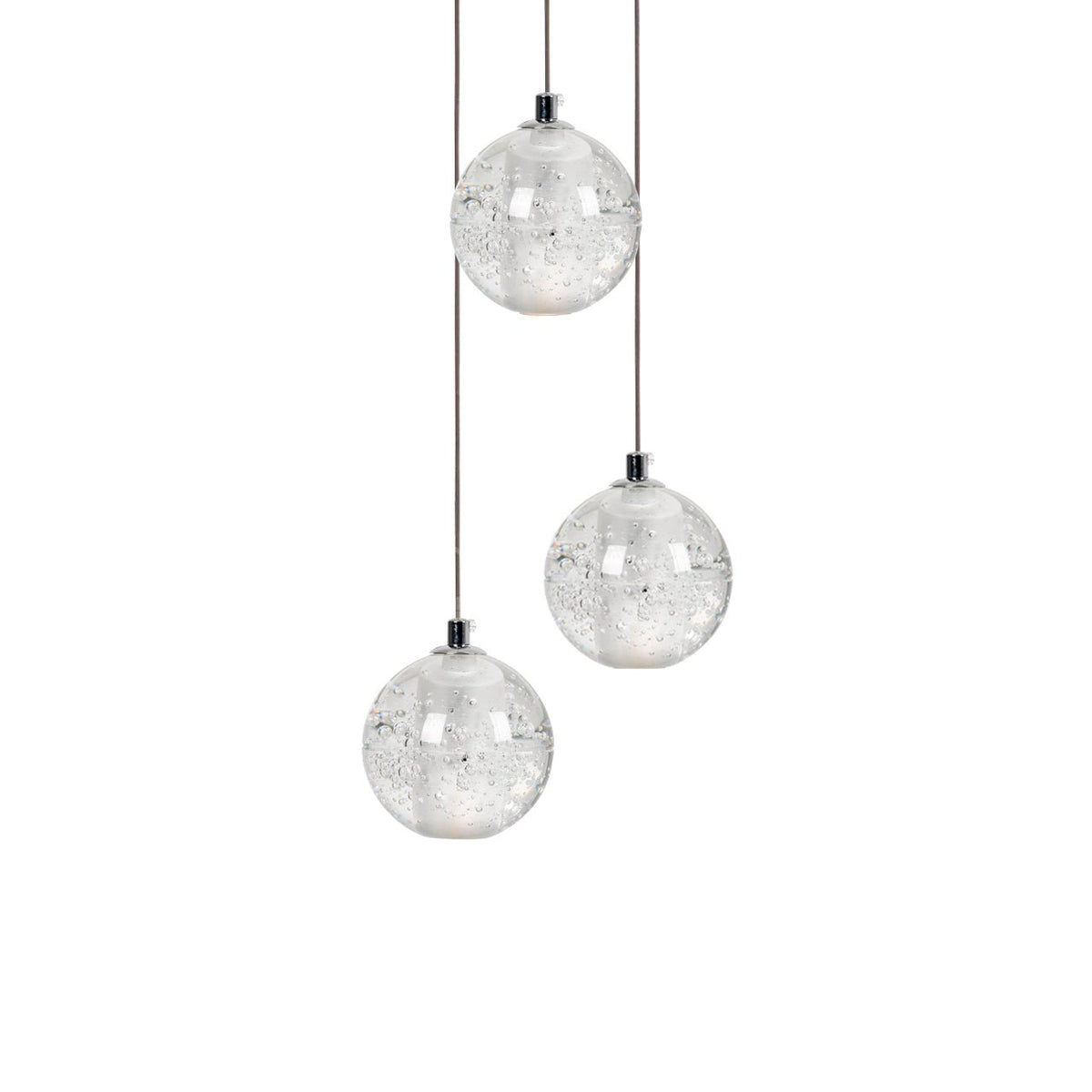 Kristallen bolcluster hanglamp