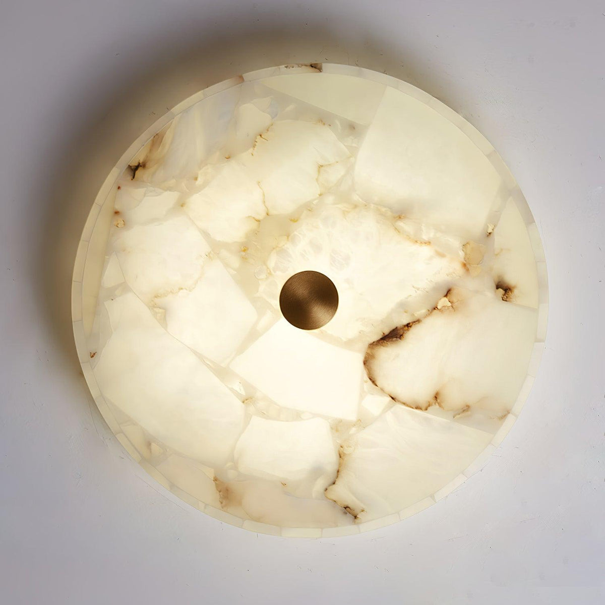 Ciphayra Rond Mozaïek Albast Plafondlamp