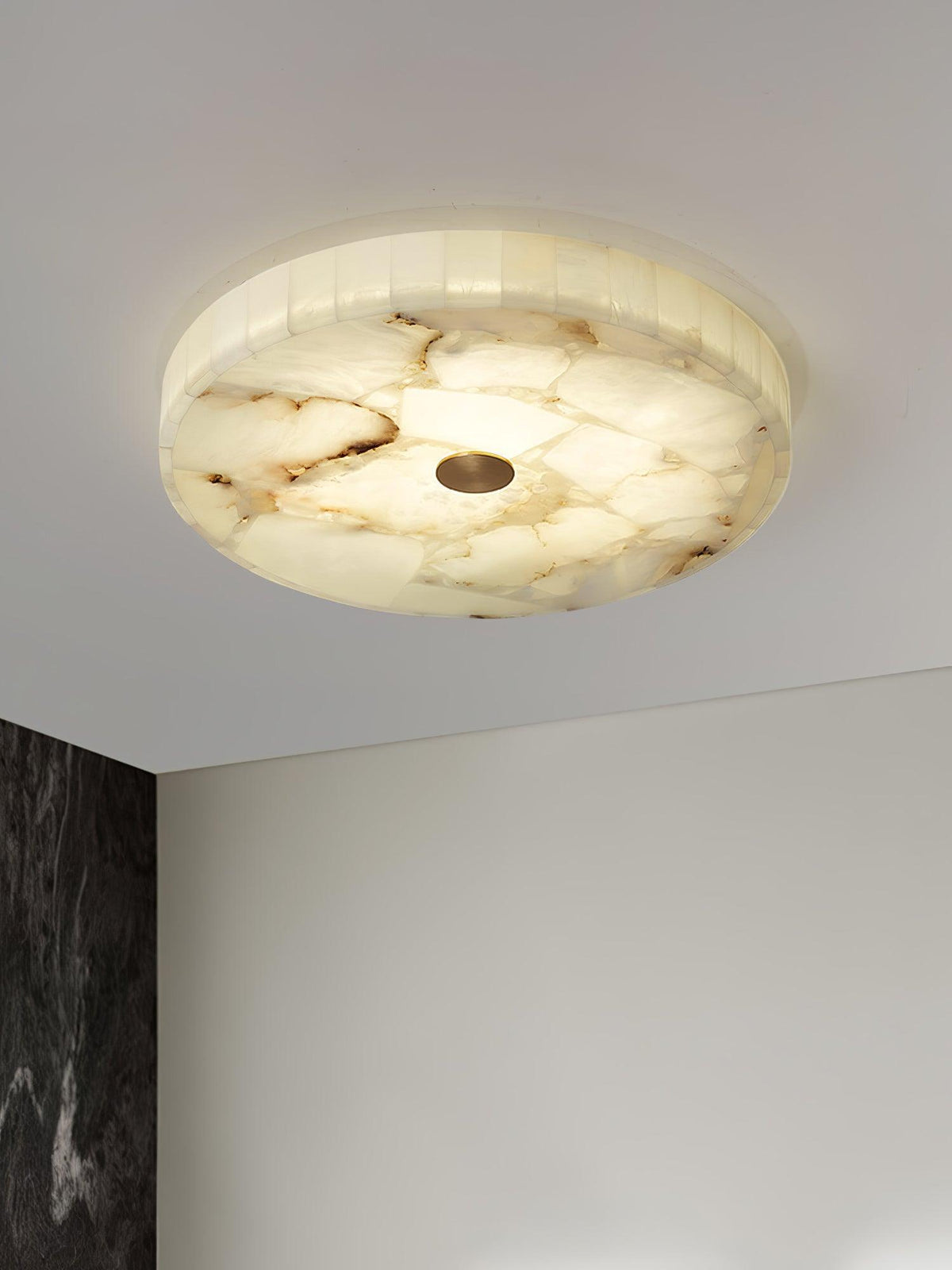 Ciphayra Rond Mozaïek Albast Plafondlamp