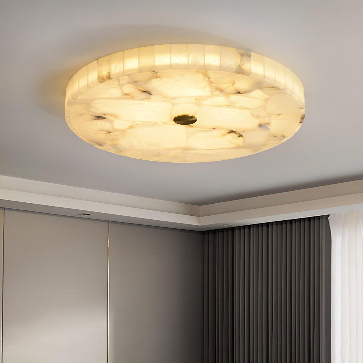 Ciphayra Rond Mozaïek Albast Plafondlamp