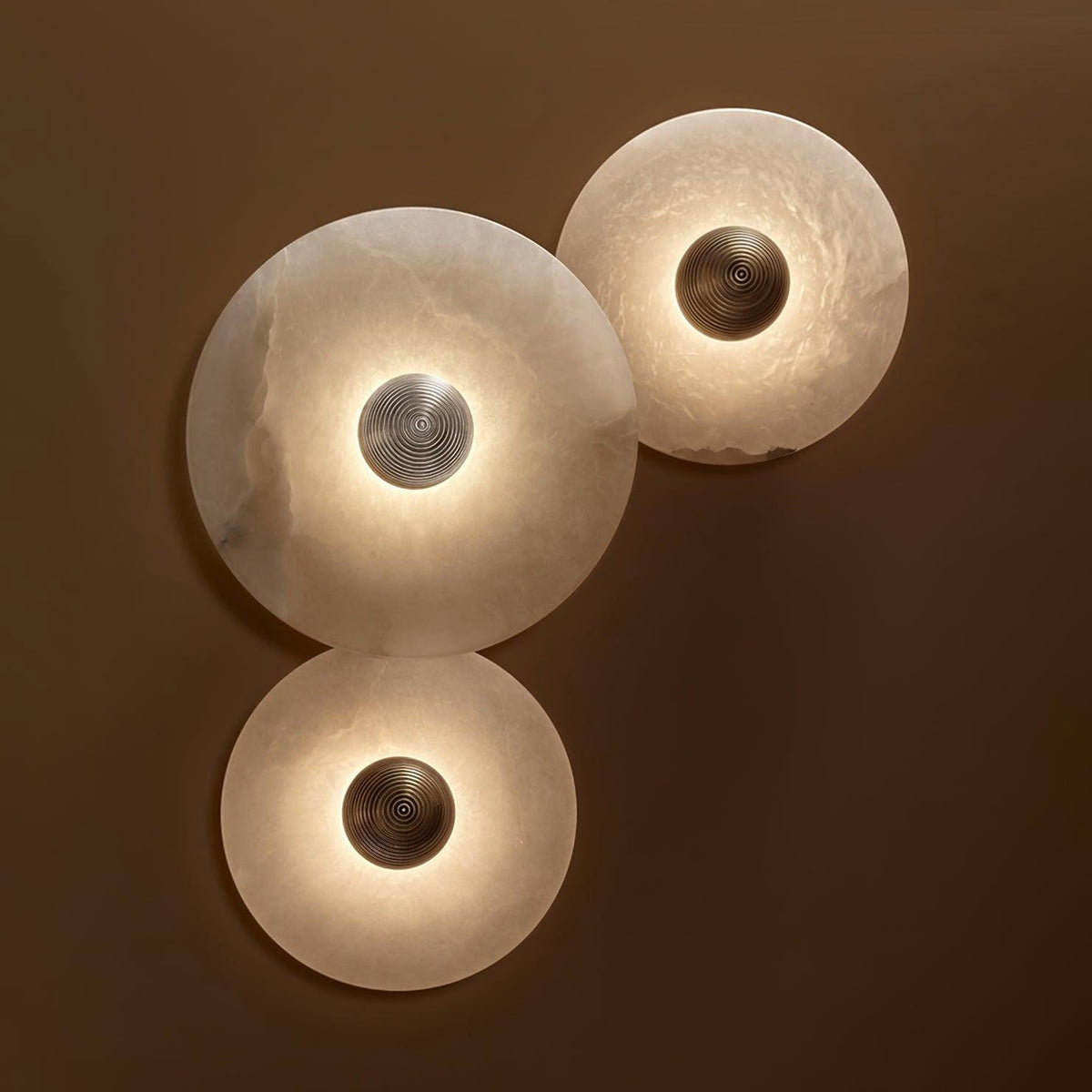 Apollo ronde albasten wandlamp