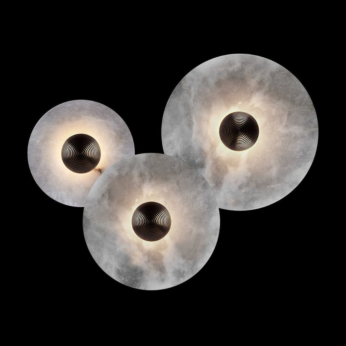 Apollo ronde albasten wandlamp