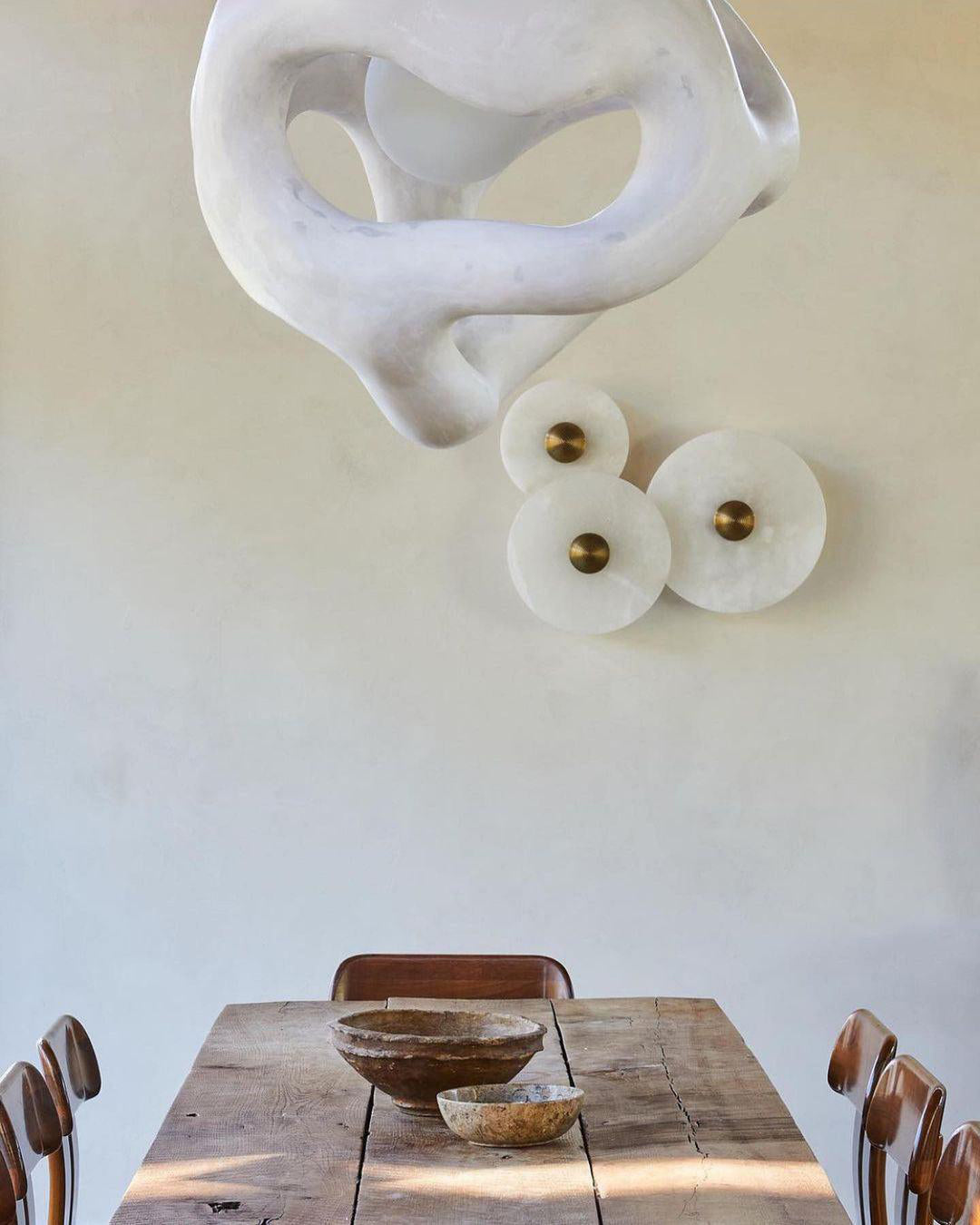 Apollo ronde albasten wandlamp
