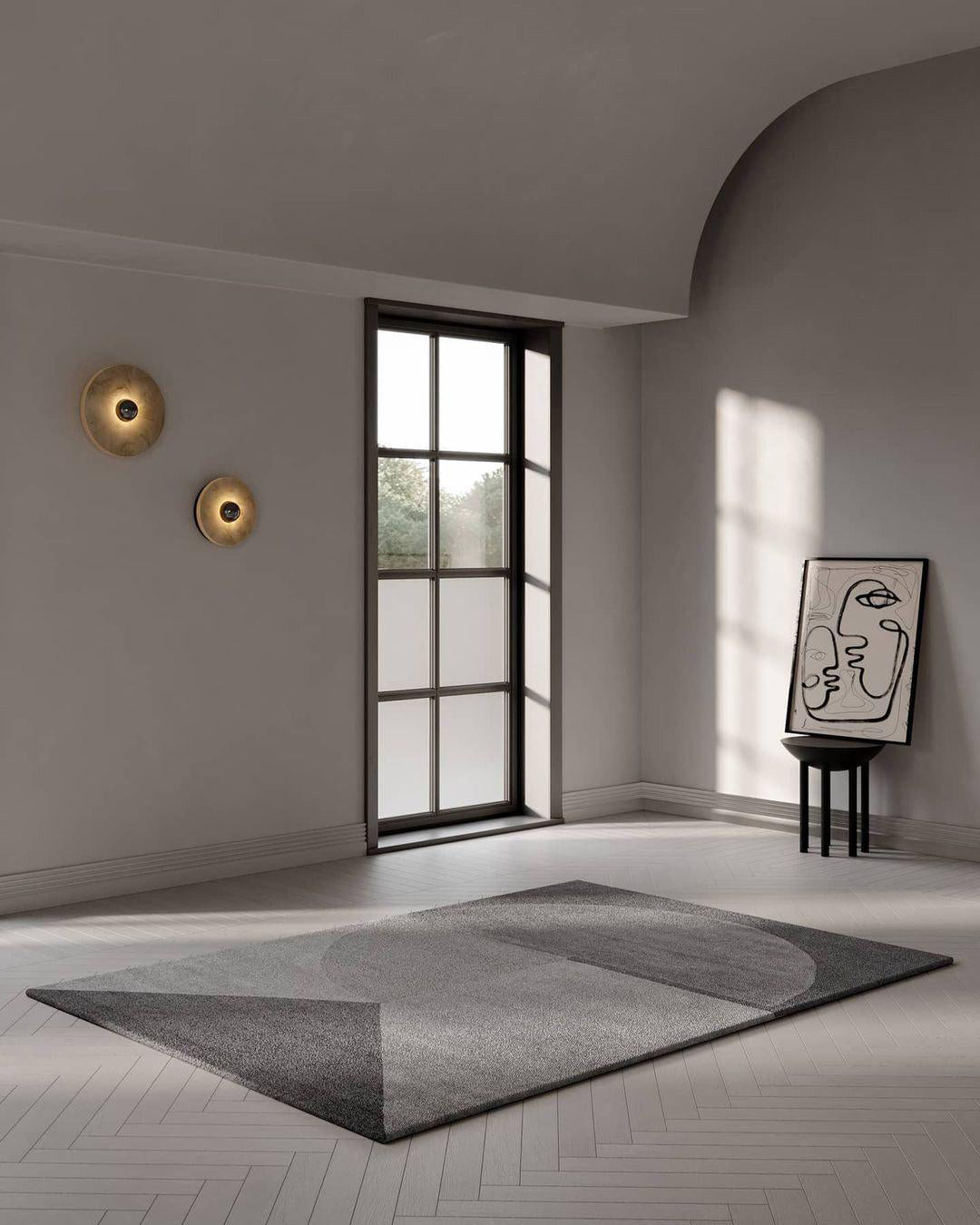 Apollo ronde albasten wandlamp