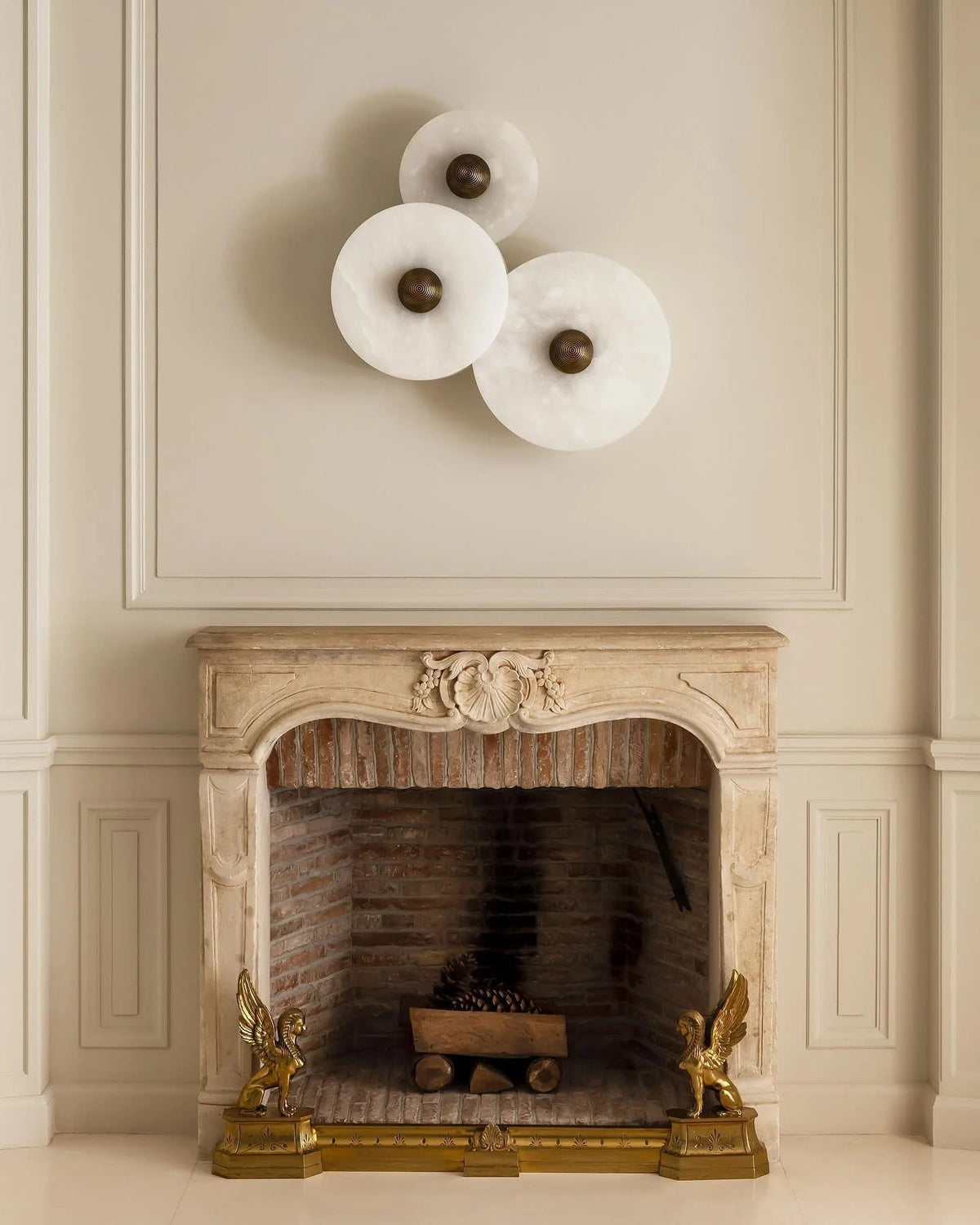Apollo ronde albasten wandlamp