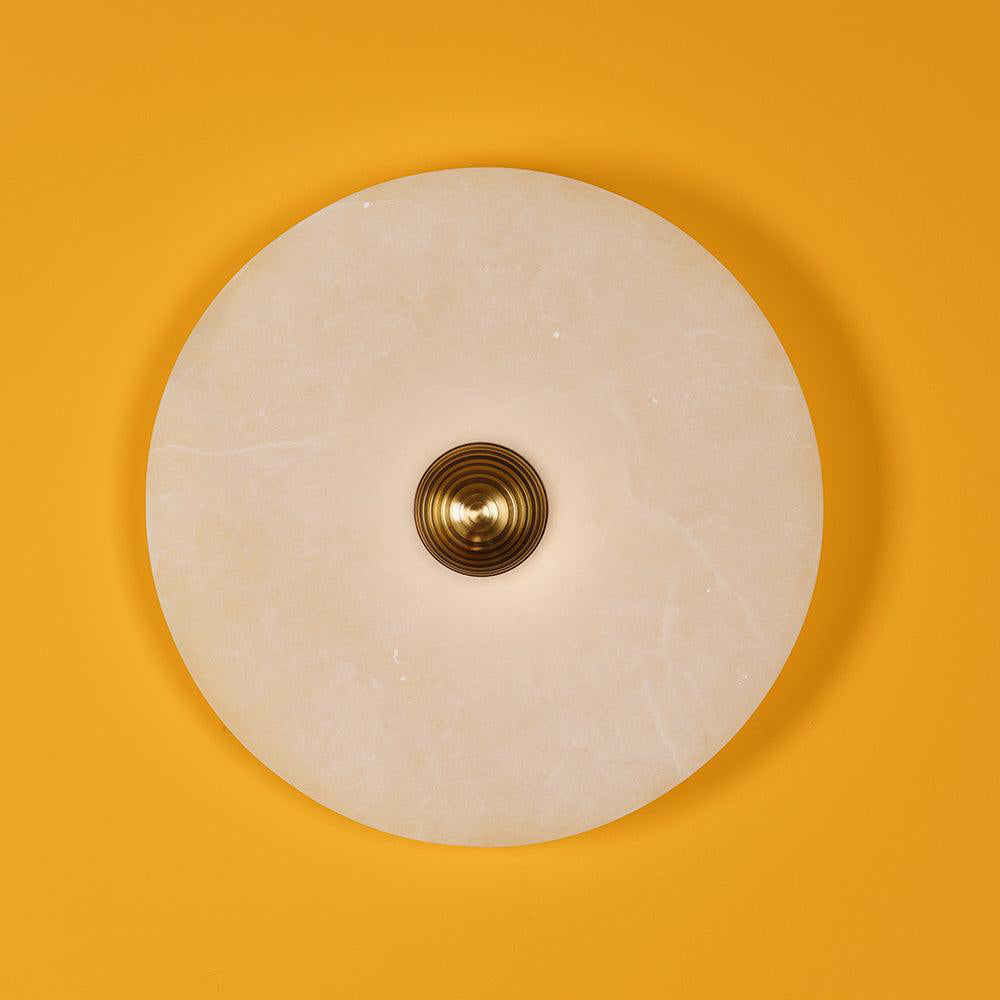 Apollo ronde albasten wandlamp