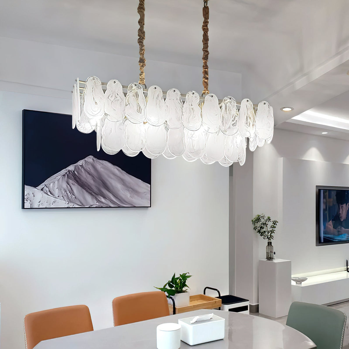 Dren Postmodern Luxe Ronde Wolk glas Kroonluchter