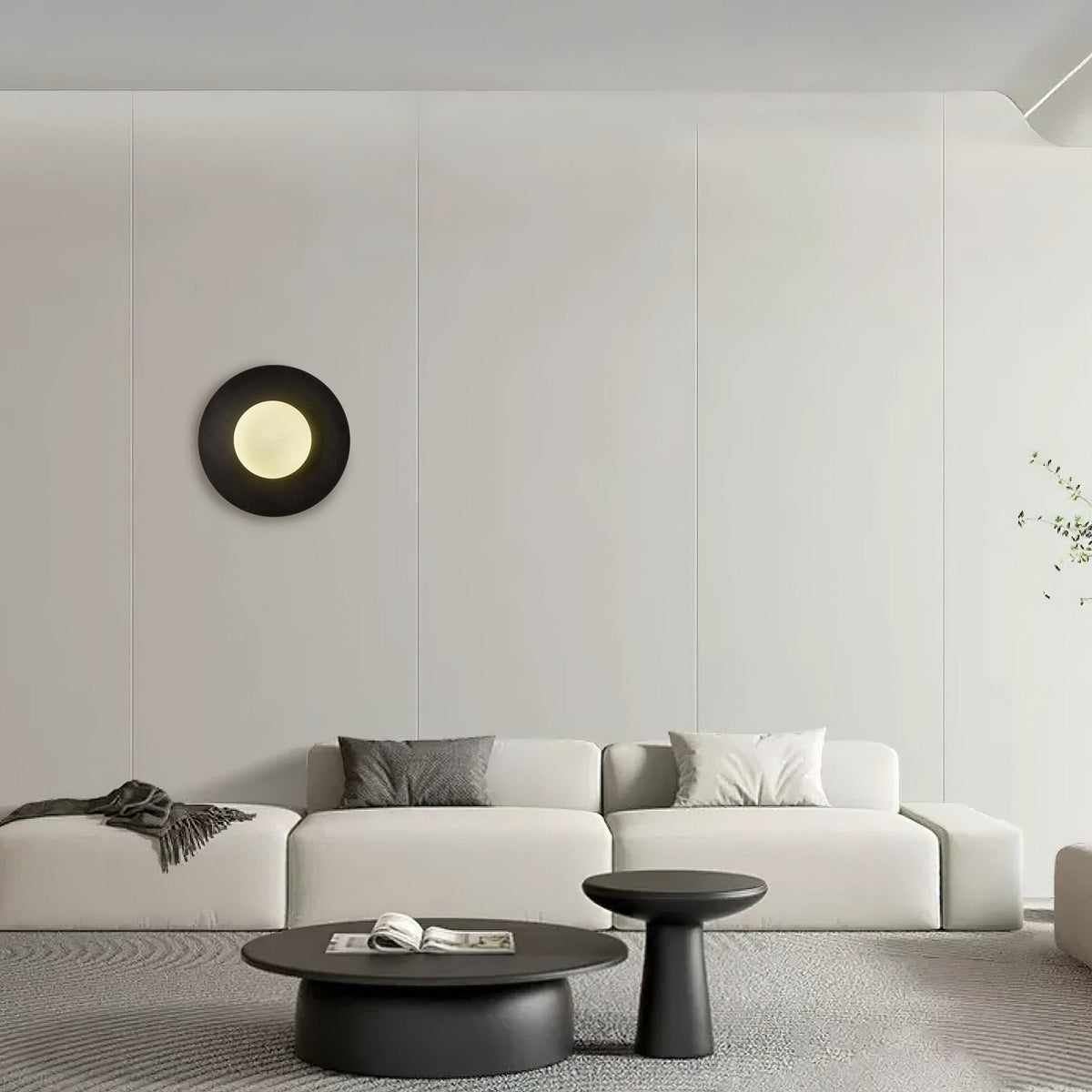 Elem modern Minimalistisch Rond Kunstzinnig Messing Glas Wandlamp