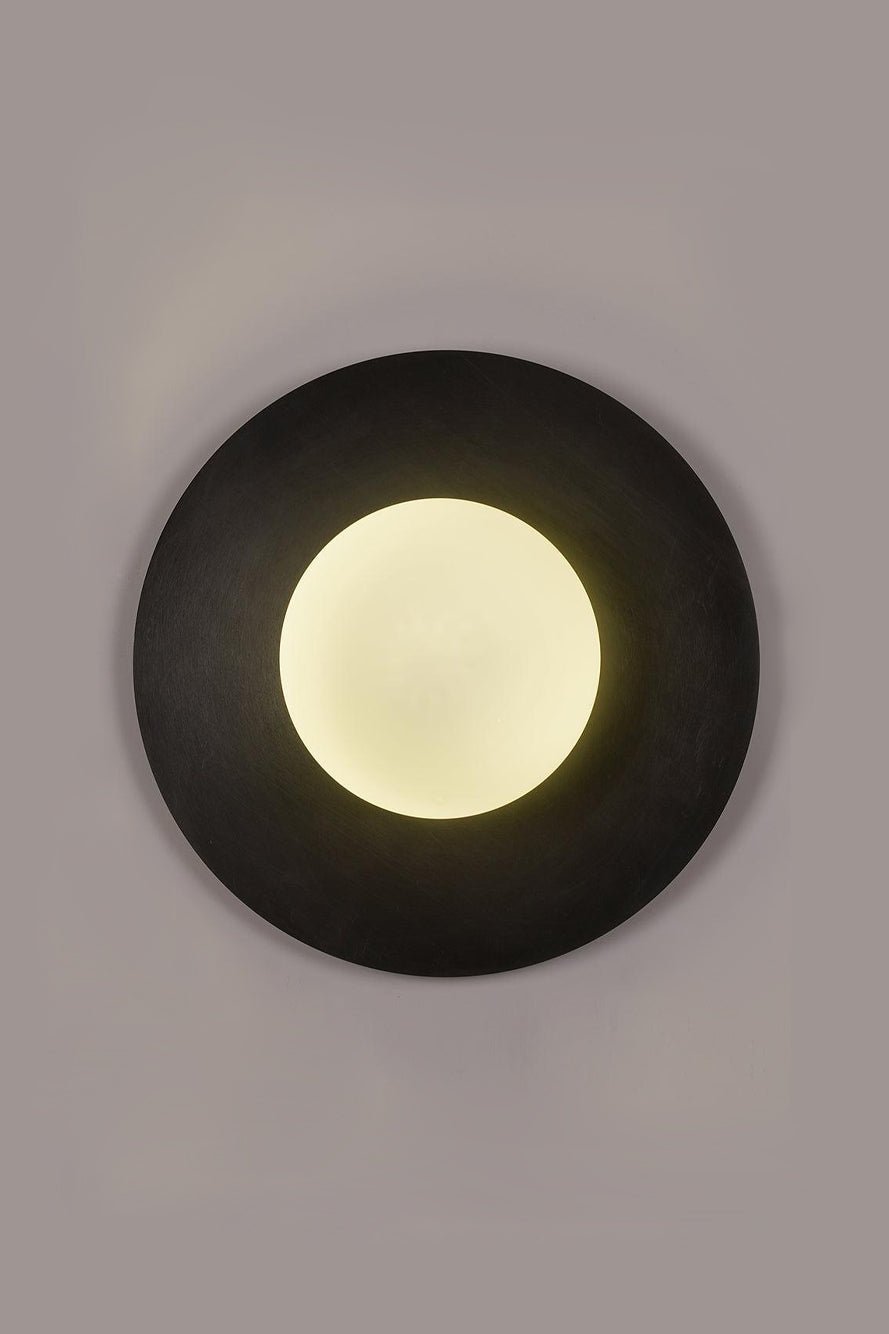 Elem modern Minimalistisch Rond Kunstzinnig Messing Glas Wandlamp
