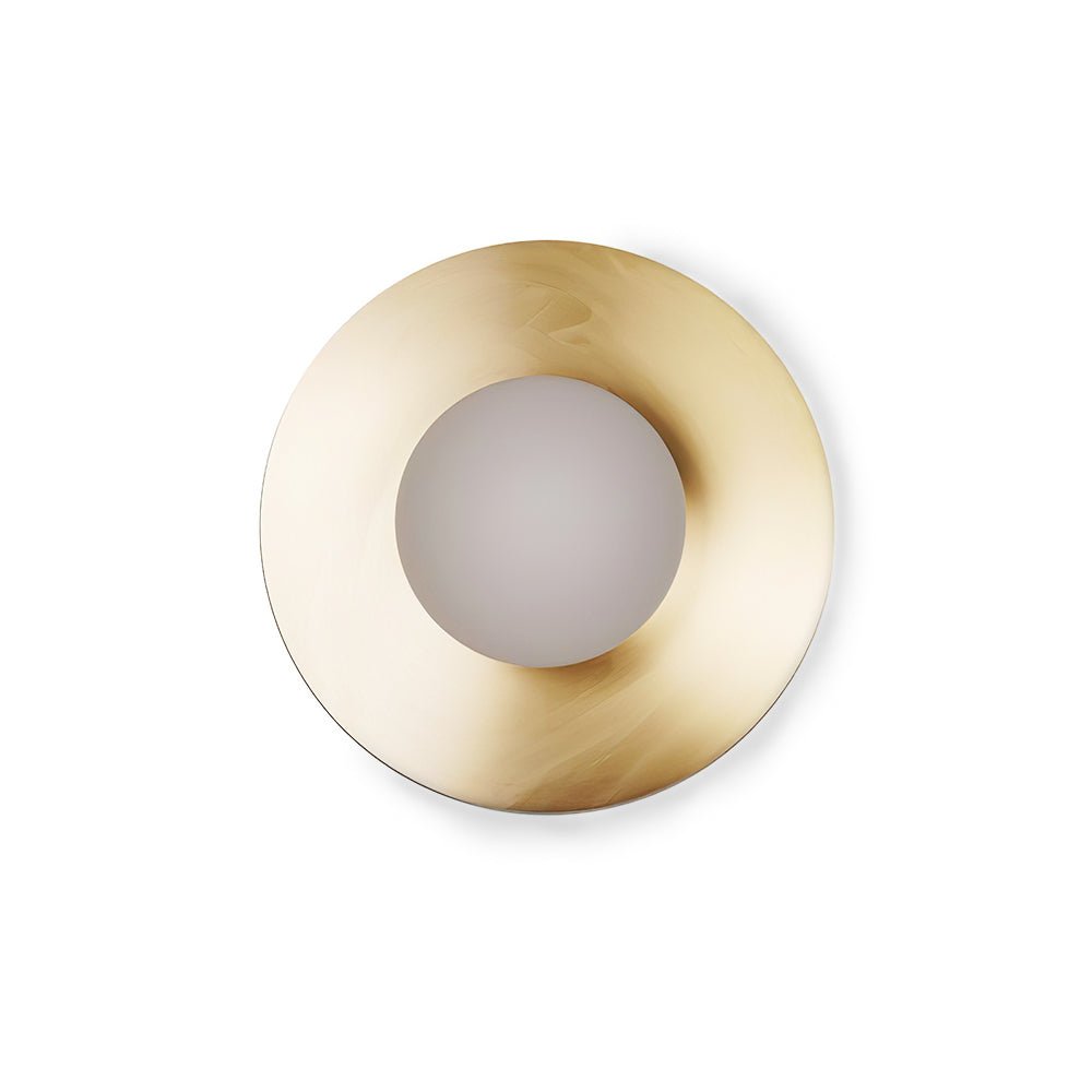 Elem modern Minimalistisch Rond Kunstzinnig Messing Glas Wandlamp