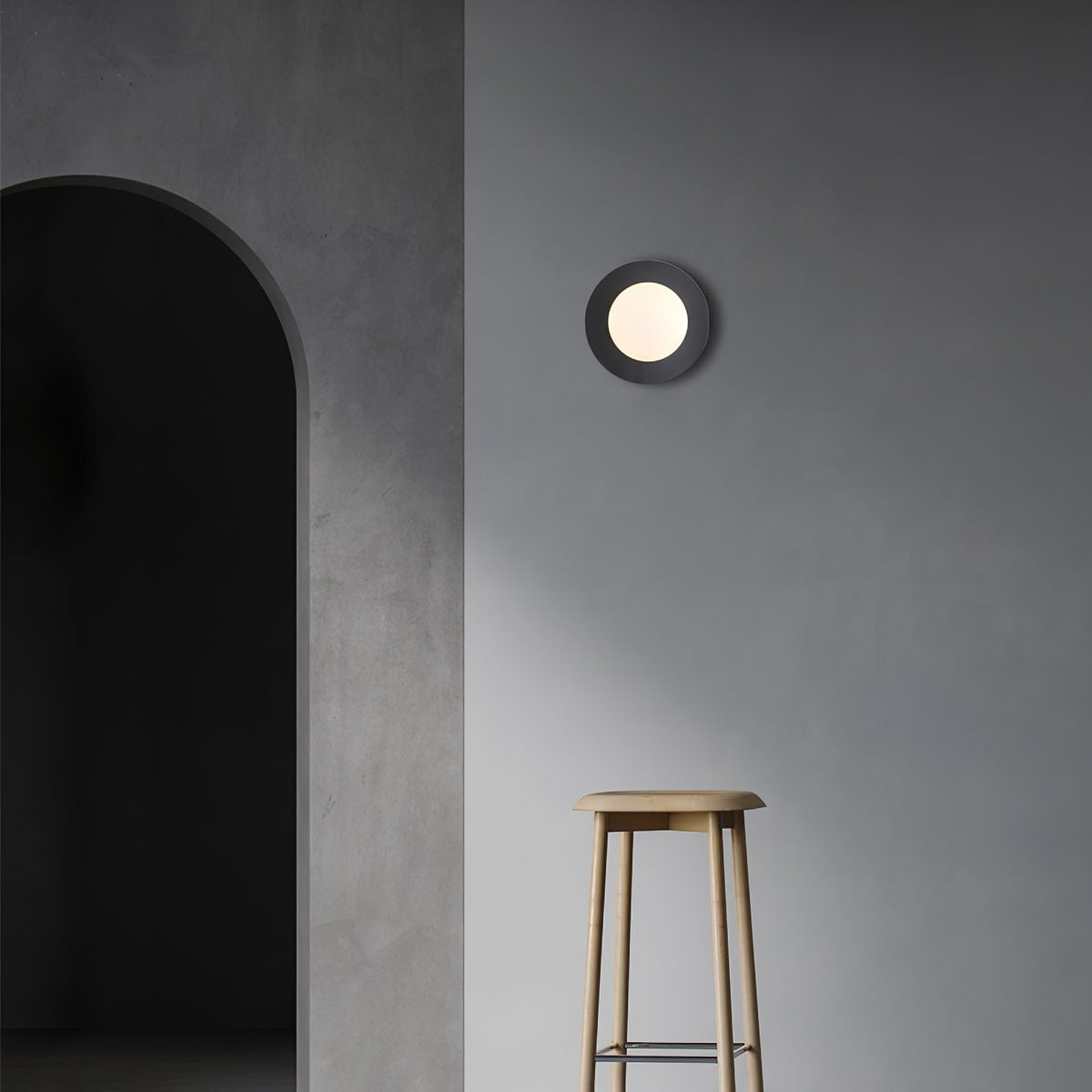 Elem modern Minimalistisch Rond Kunstzinnig Messing Glas Wandlamp