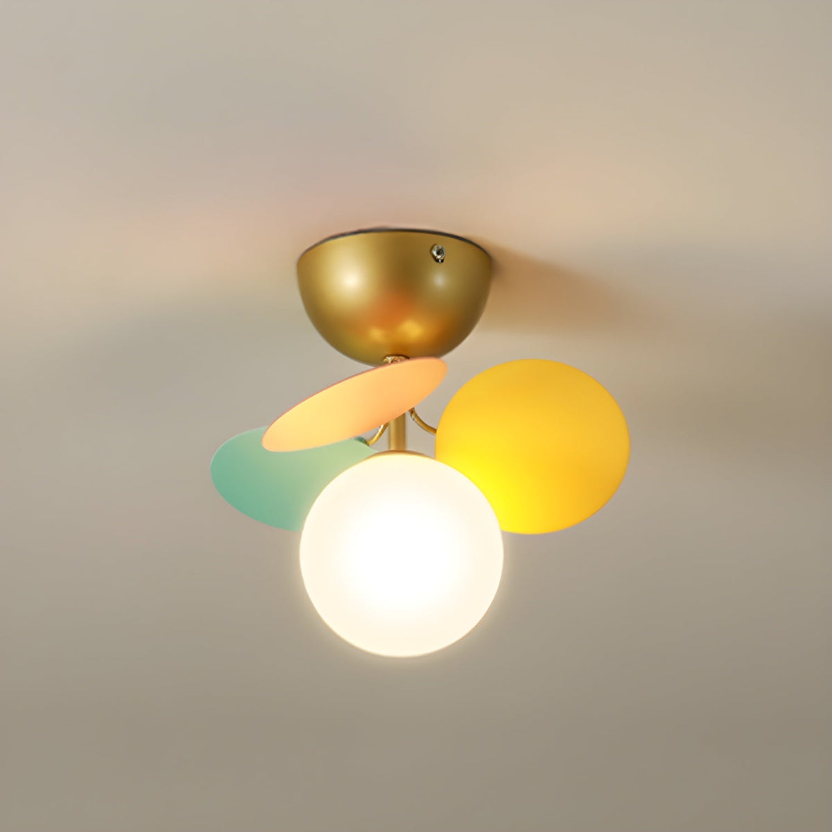 Renanina plafondlamp Ronde Macaron met pastelkleuren