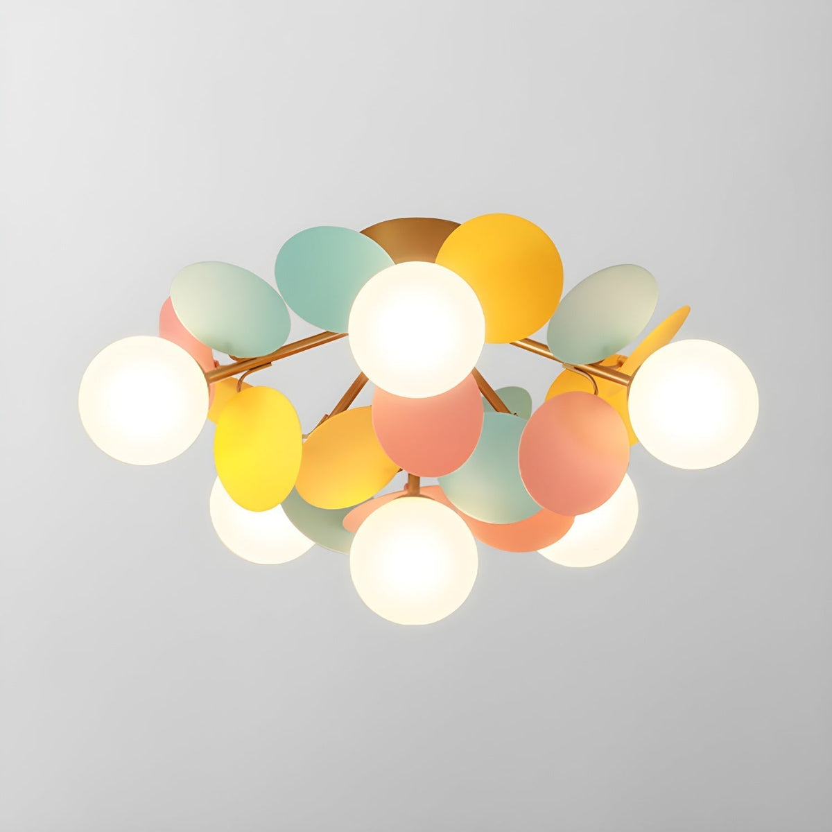 Renanina plafondlamp Ronde Macaron met pastelkleuren