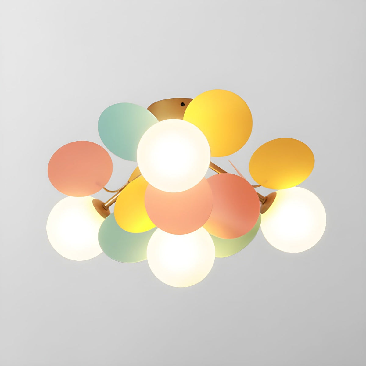 Renanina plafondlamp Ronde Macaron met pastelkleuren