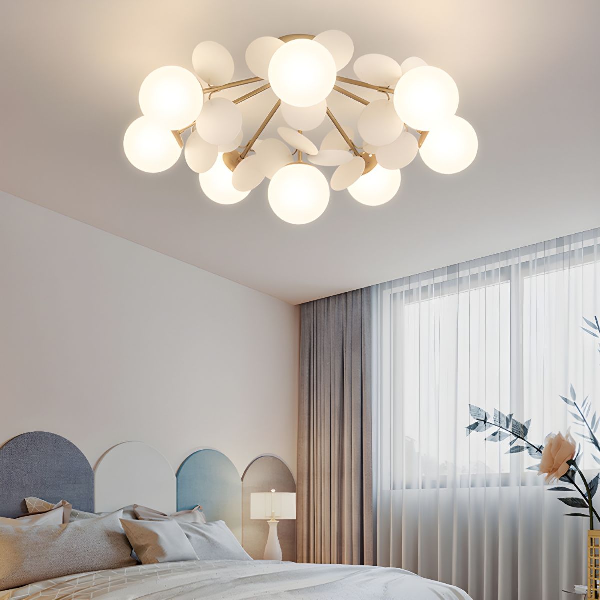 Renanina plafondlamp Ronde Macaron met pastelkleuren