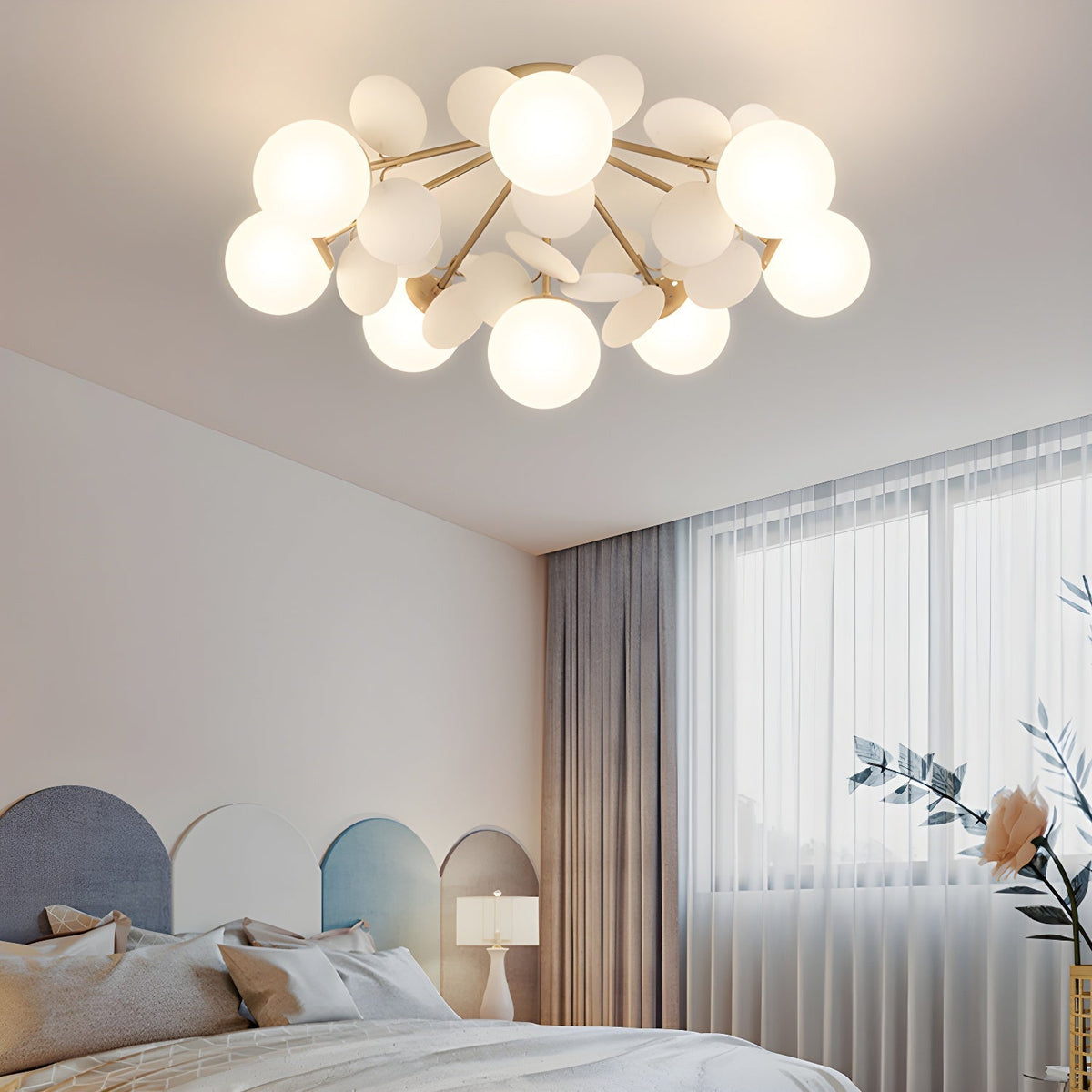 Renanina plafondlamp Ronde Macaron met pastelkleuren