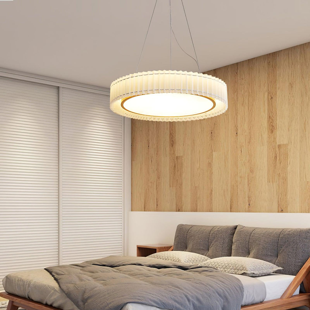 Cudo Cozy hanglamp met stoffen goudkleurige afwerking