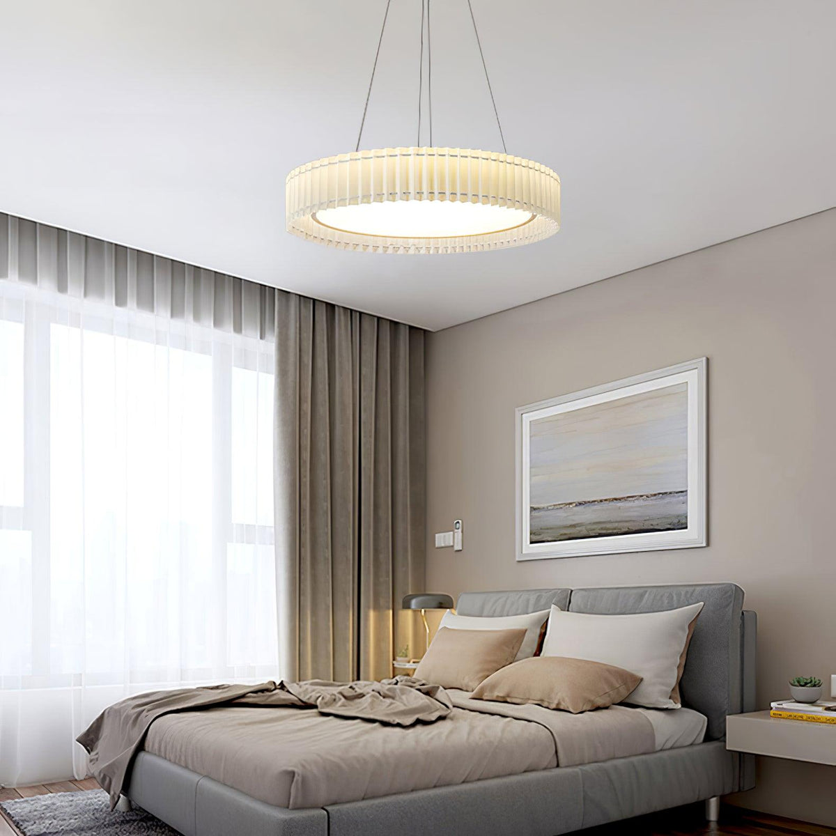Cudo Cozy hanglamp met stoffen goudkleurige afwerking