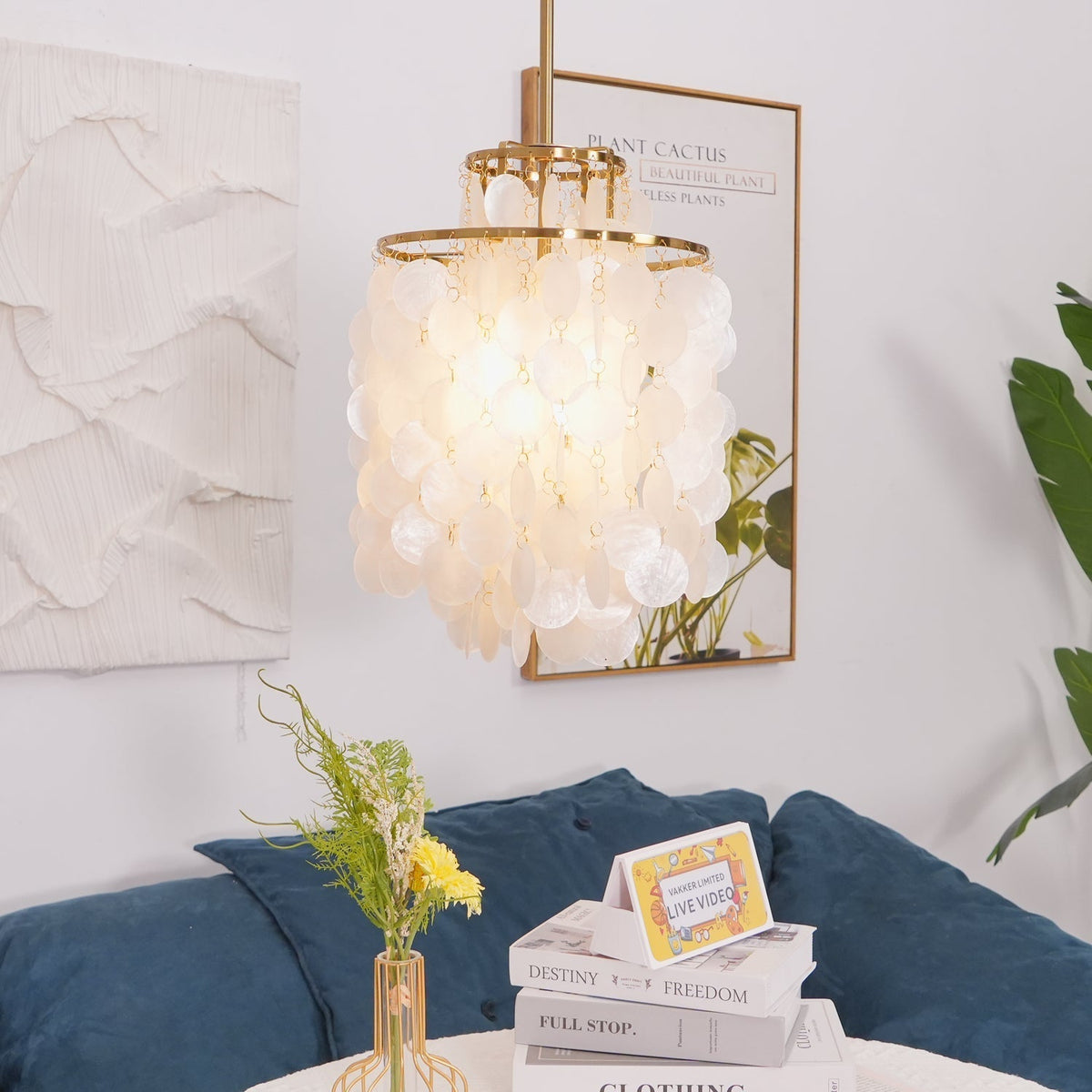 Rivena hanglamp Ronde Schelp Ring