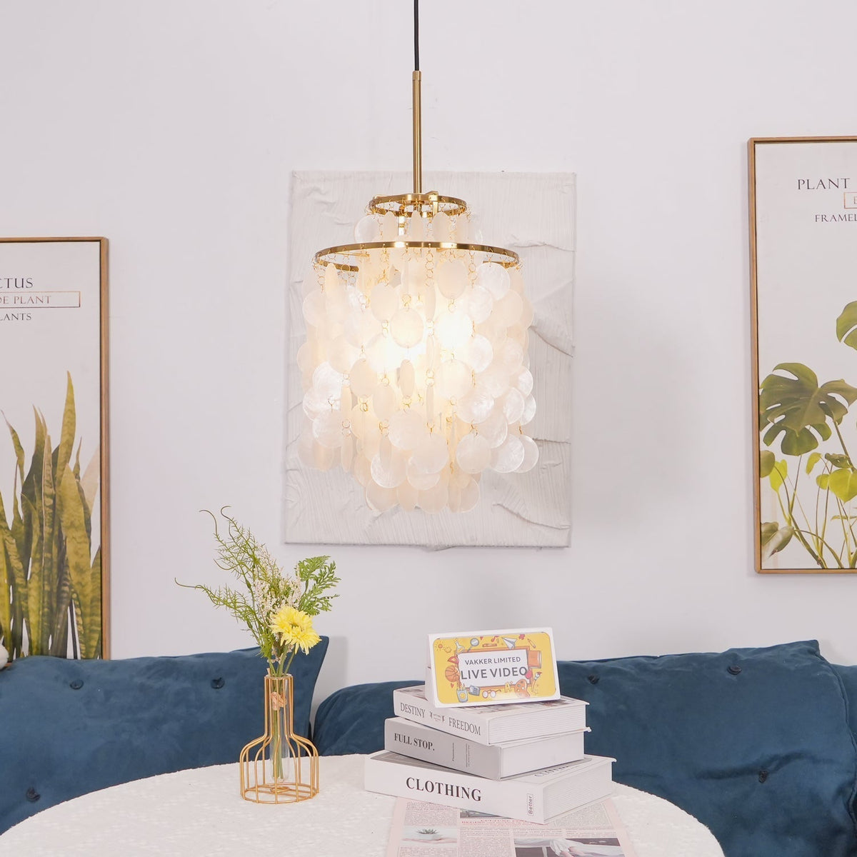Rivena hanglamp Ronde Schelp Ring
