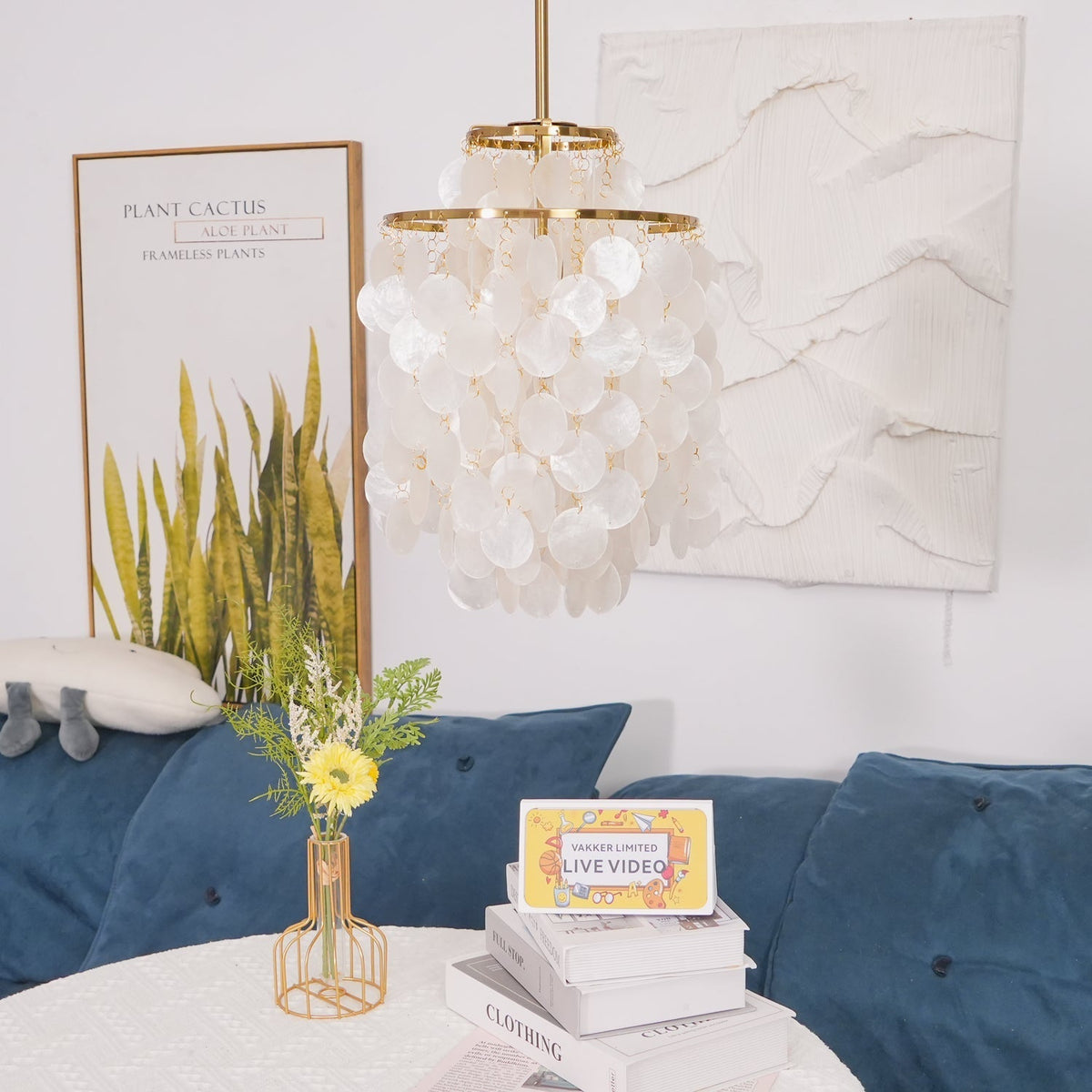 Rivena hanglamp Ronde Schelp Ring