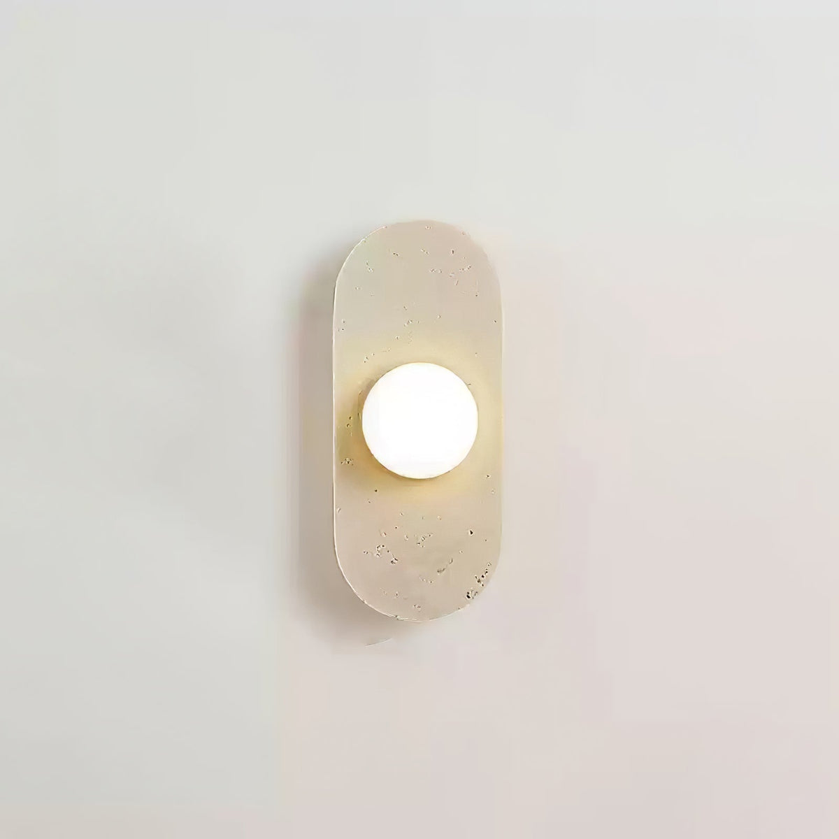 Zasoliel wandlamp met minimalistisch ontwerp in geel travertin