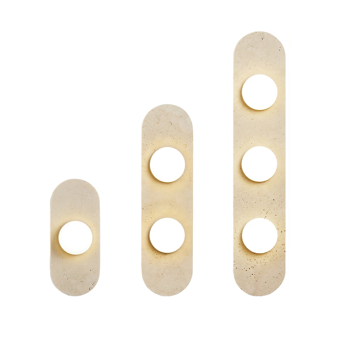 Zasoliel wandlamp met minimalistisch ontwerp in geel travertin