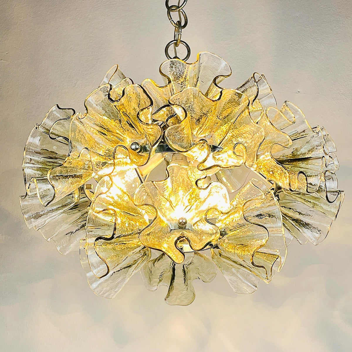 Celaira Petal glas Kroonluchter met bloemblaadjes