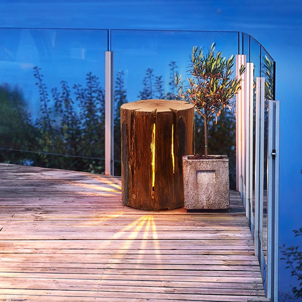 Lemn Log Outdoor LED Licht