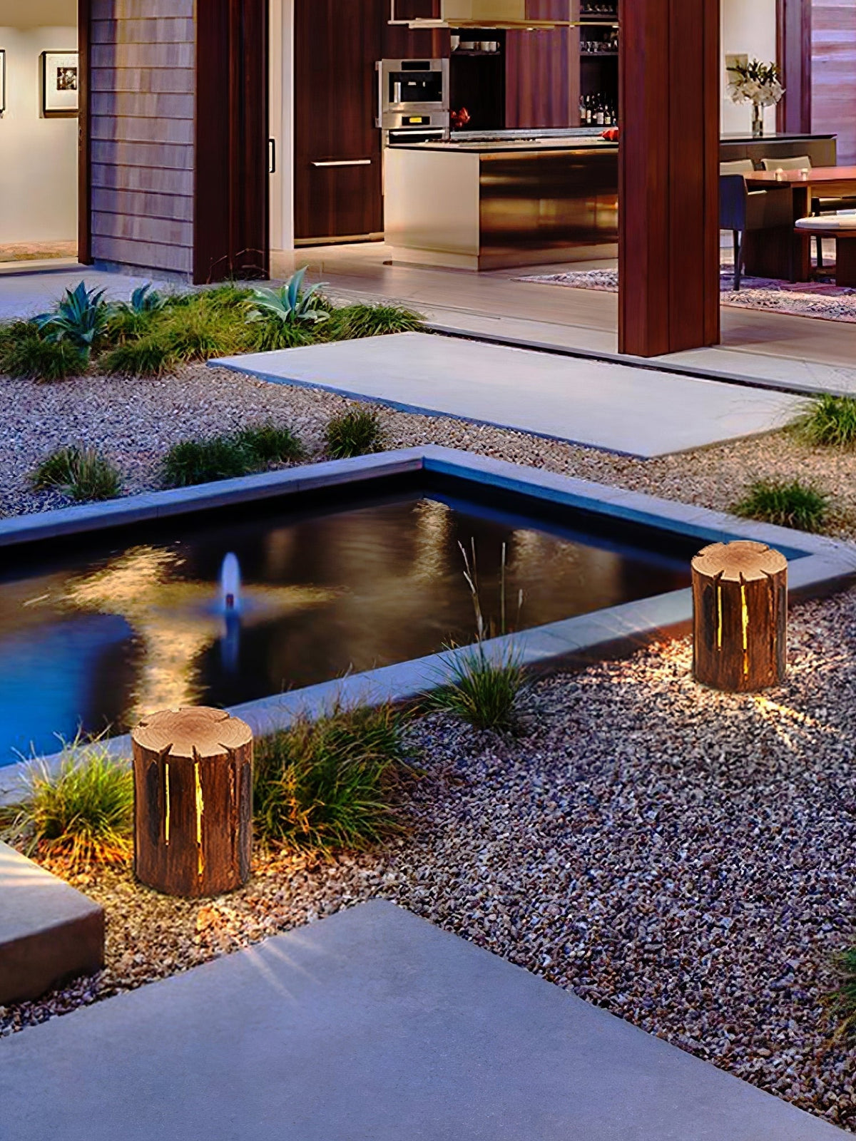 Lemn Log Outdoor LED Licht