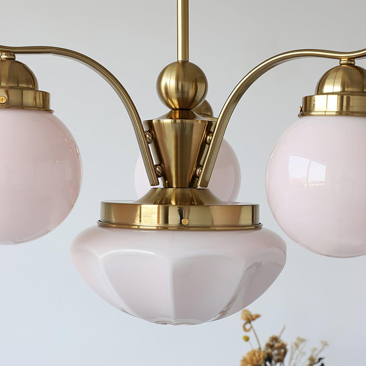 Ririxon Kroonluchter Retro Chic Bolvormig Wit glas