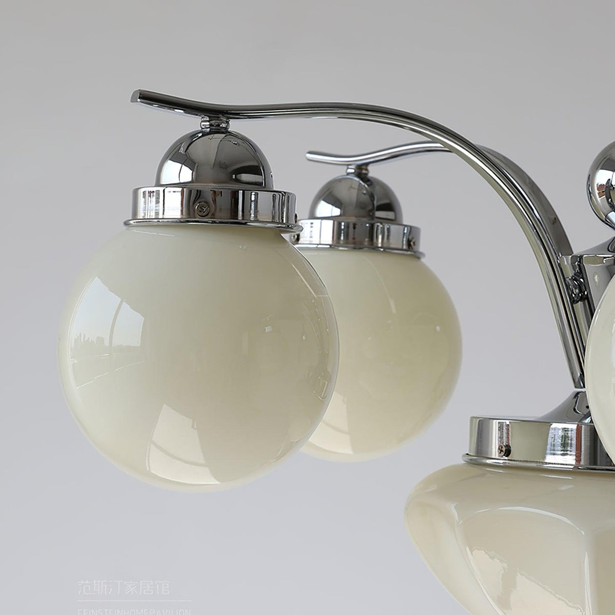 Ririxon Kroonluchter Retro Chic Bolvormig Wit glas
