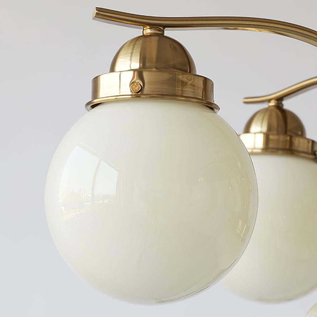 Ririxon Kroonluchter Retro Chic Bolvormig Wit glas