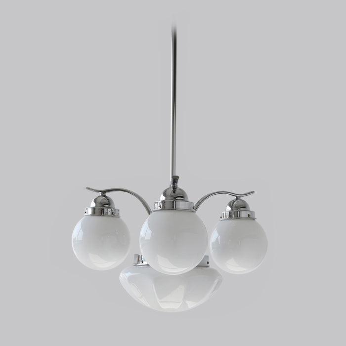 Ririxon Kroonluchter Retro Chic Bolvormig Wit glas
