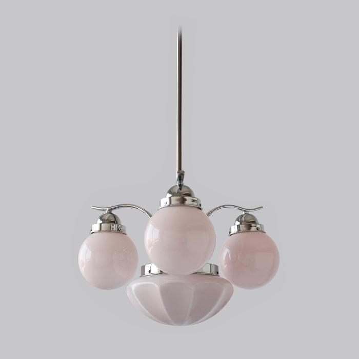 Ririxon Kroonluchter Retro Chic Bolvormig Wit glas