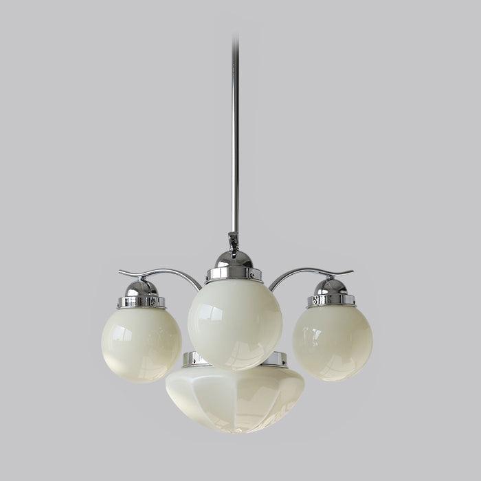 Ririxon Kroonluchter Retro Chic Bolvormig Wit glas