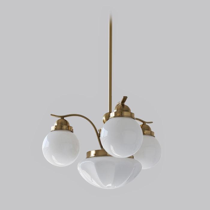 Ririxon Kroonluchter Retro Chic Bolvormig Wit glas