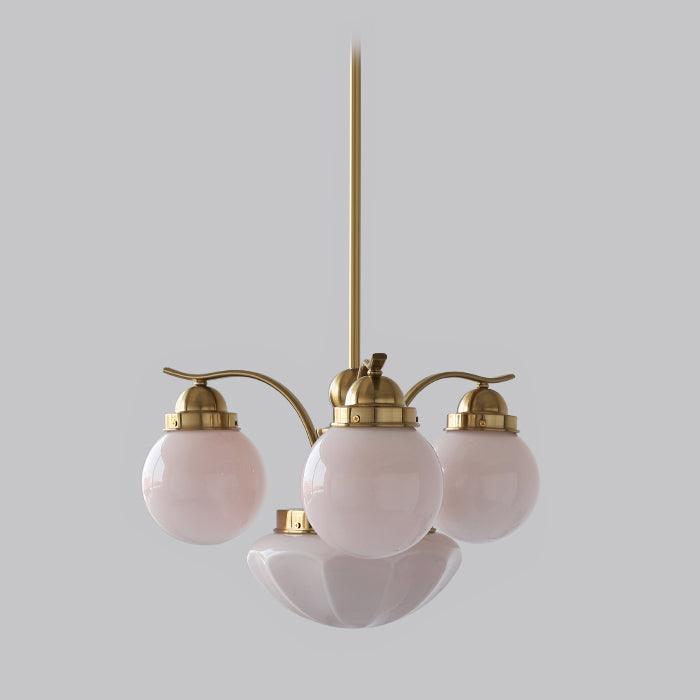 Ririxon Kroonluchter Retro Chic Bolvormig Wit glas