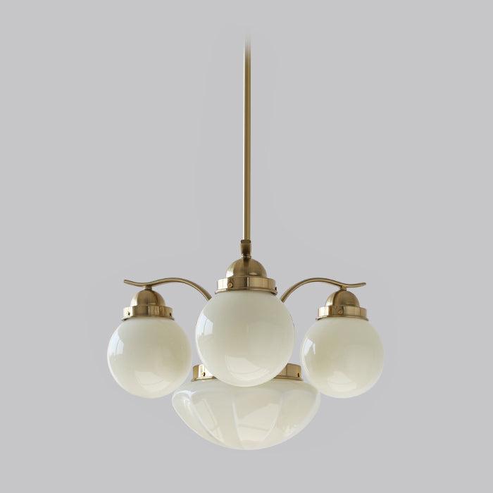 Ririxon Kroonluchter Retro Chic Bolvormig Wit glas