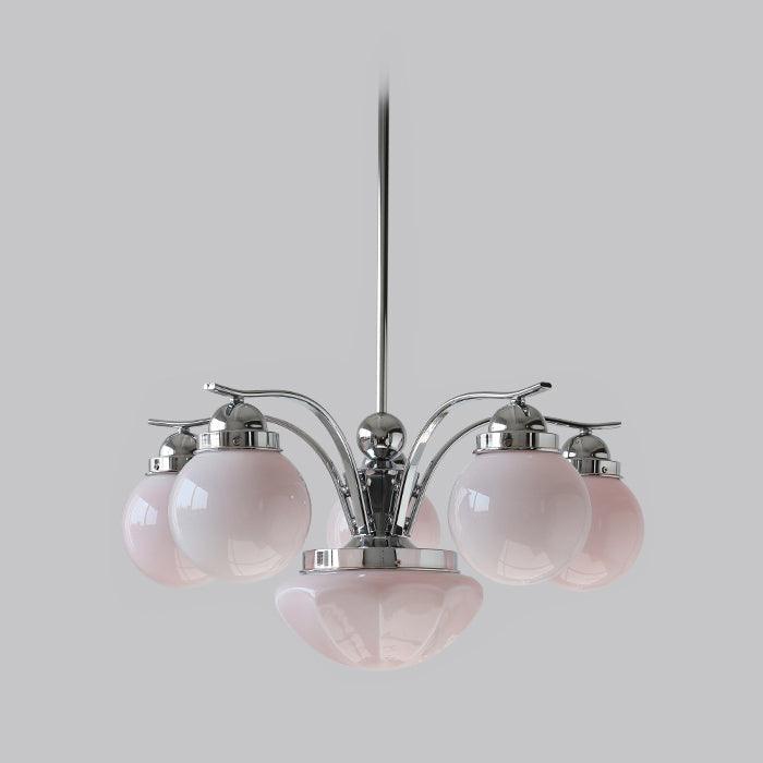 Ririxon Kroonluchter Retro Chic Bolvormig Wit glas