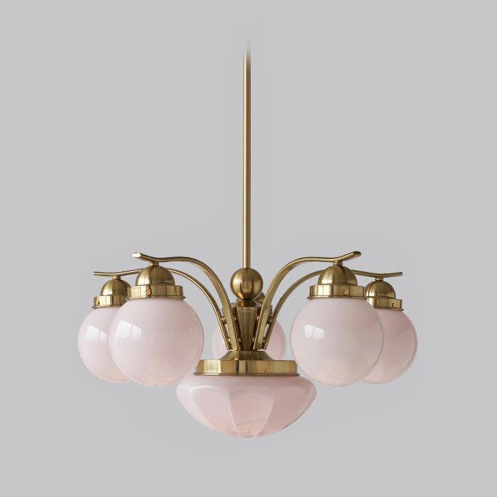 Ririxon Kroonluchter Retro Chic Bolvormig Wit glas