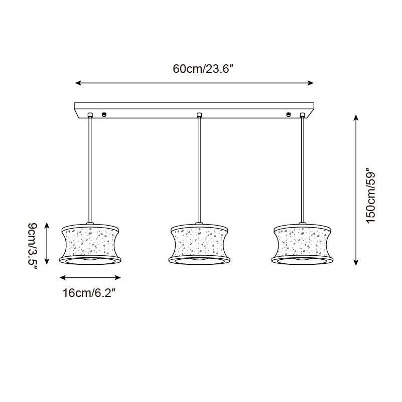 Noreria hanglamp travertin sculpturaal